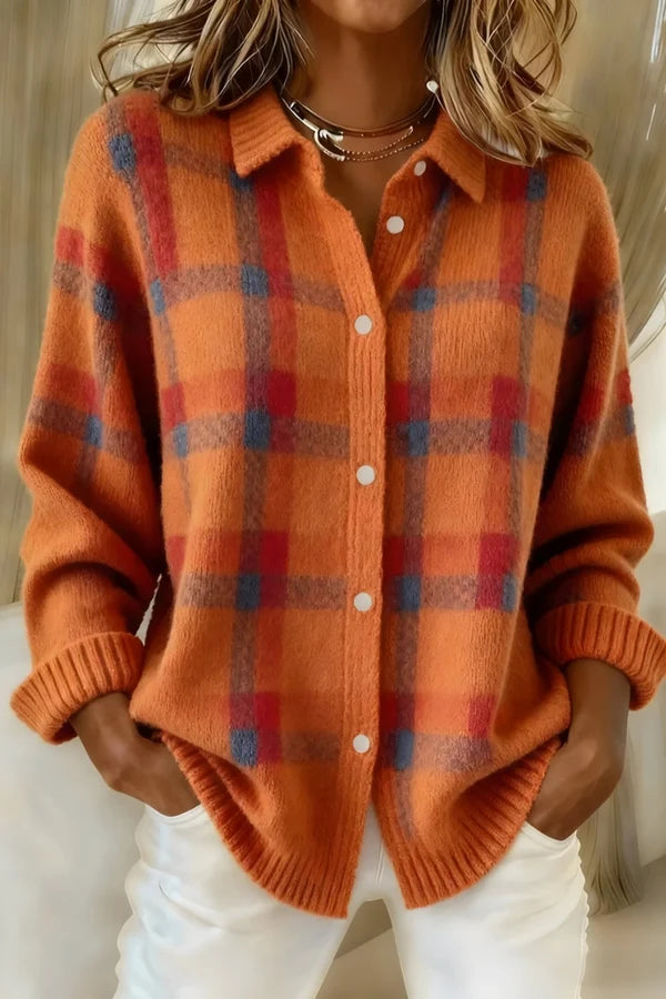 Cardigan à carreaux