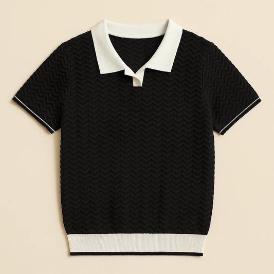 POLO SHIRT EN TISSU RICCIO DE