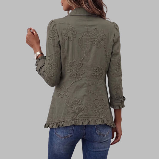 Camille | Chaqueta Bordada con Volantes