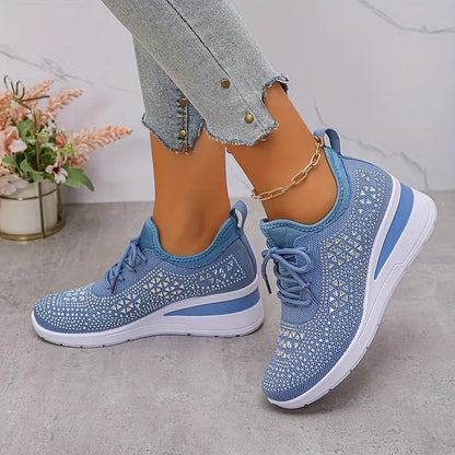 Baskets confort avec détails strass