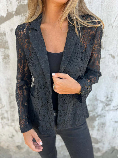 Blazer en dentelle transparente