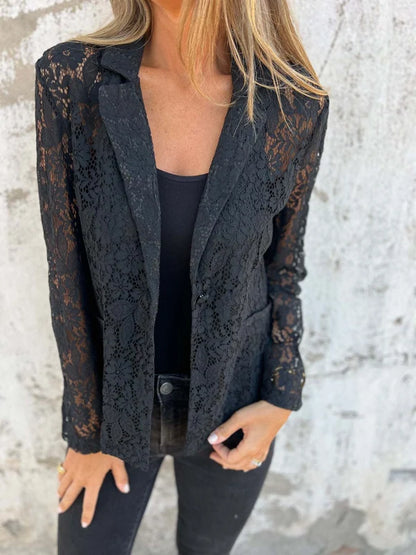 Blazer en dentelle transparente