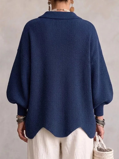 Cardigan ample à boutons dorés