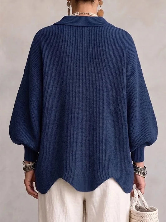 Cardigan ample à boutons dorés